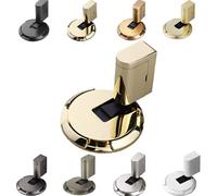 2025 New Door Wedge Stopper, Door Wedge Stopper, No-Drill Installation, Easy Installation, with Tape & Screws, Adjustable Height, for Home Office Doors (Bright Gold)