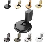 2025 New Door Wedge Stopper, Door Wedge Stopper, No-Drill Installation, Easy Installation, with Tape & Screws, Adjustable Height, for Home Office Doors (Black)