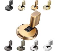 2025 New Door Wedge Stopper, Door Wedge Stopper, No-Drill Installation, Easy Installation, with Tape & Screws, Adjustable Height, for Home Office Doors (Copper)