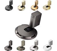 2025 New Door Wedge Stopper, Door Wedge Stopper, No-Drill Installation, Easy Installation, with Tape & Screws, Adjustable Height, for Home Office Doors (Gray)