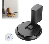 2025 New Door Wedge Stopper, No Drill Magnetic Door Stoppers, Wall Mounted Safety Glass Door Holder, Windproof & Silent Secure Adjustable Height for Home Office Doors (Black)