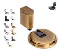 2025 New Door Wedge Stopper, Pleasant Door, Pleasant Magnetic Doors Stopper Wedge, No-Drill Installation, Doors Stoppers Wedge (copper color,3pcs)