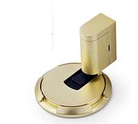 2025 New Door Wedge Stopper, Pleasantk Door Wedge Stopper, No-Drill Installation, Silent & Mechanical for Home Office Doors (3pcs,Gold)