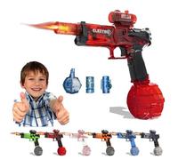 2025 New Electric Water Guns with Light Up, Electric Water Guns with Flash, Pistol High Powered IP67 Waterproof, 28-32 FT Range, Swimming Pool Beach Games Outdoor (Red)