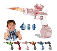 2025 New Electric Water Guns with Light Up, Electric Water Guns with Flash, Pistol High Powered IP67 Waterproof, 28-32 FT Range, Swimming Pool Beach Games Outdoor (Pink)