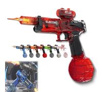 2025 New Electric Water Guns with Light Up, Range Motorized Water Gun with Interactive Lighting, 28-32 FT Range, for Party, Summer Outdoor Pool (Black)