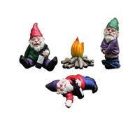 2025 New Garden Gnome 4 Pieces Outdoor Garden Gnome Miniature Garden Gnomes Garden Gnome Humor Ornament