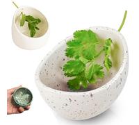 2025 New Herb Stripper Bowl - Handmade Herb Stripper Tool, Unique Ceramic HerbStripper, With Various Hole Sizes Efficient & Quick Leaf Removal (White)