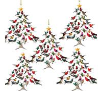 2025 New Hummingbird Christmas Ornament, Hummingbird Christmas Ornament, Winter Stacking Tree Ornamen, for Lover (5 pcs)
