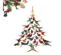 2025 New Hummingbird Christmas Ornament, Hummingbird Christmas Tree Ornaments, Where Nature Meets Holiday Magic, Effortless Hanging, Lightweight Acrylic, for Hummingbirds Lover (1 PCS)