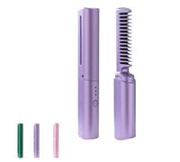 2025 New Latest Hairdressing Comb, Upgrade Ceramic Hair Dressing Combs, Portable Curly and Straightening Comb (purple)