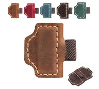 2025 New Magnetic Leather Pen Holder Bookmark, Personalized Magnetic Leather Pen Holder Bookmarks, Customized Gifts for Readers (Light Brown,T)