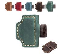 2025 New Magnetic Leather Pen Holder Bookmark, Personalized Magnetic Leather Pen Holder Bookmarks, Customized Gifts for Readers (Green,M)