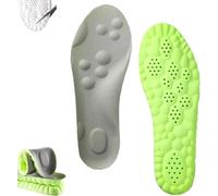 2025 New Massage Insoles, Memory Foam Insoles for Men/Women - Arch Support Shoe Inserts, Acupressure Massage Foot Pain Relief & Fatigue Reduction for Sports/Running (1*Green,45-46)