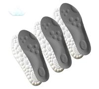 2025 New Massage Insoles, Memory Foam Insoles for Men/Women - Arch Support Shoe Inserts, Acupressure Massage Foot Pain Relief & Fatigue Reduction for Sports/Running (3*Gray,41-42)