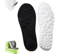 2025 New Massage Insoles, Memory Foam Insoles for Men/Women - Arch Support Shoe Inserts, Acupressure Massage Foot Pain Relief & Fatigue Reduction for Sports/Running (1*Black,45-46)