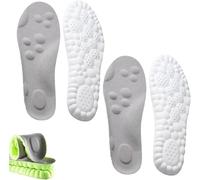 2025 New Massage Insoles, Memory Foam Insoles for Men/Women - Arch Support Shoe Inserts, Acupressure Massage Foot Pain Relief & Fatigue Reduction for Sports/Running (2*Gray,35-36)