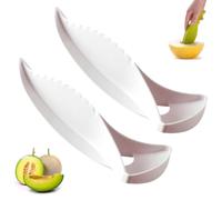 2025 New Melon Cutting Tool, Cantaloupe Slicer Fruit Cutter, Portable Cube Watermelon Cutter Slicer, Multifunctional Simple Melon Divider Peeler for Home Party Camping Kitchen Gadget