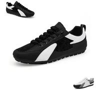 2025 New Mens Slip on Shoes Men's Lightweight Breathable Sneakers Mens Slip On Shoes for Spring Summer (Black,43)