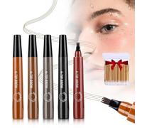 2025 New Microblading Eyebrow Pencil,Upgraded 3d Waterproof 4 Tip Magic Eyebrow Pencil,Natural Gap Filling Eyebrow Makeup,Pen Long-Lasting Fine Stroke Eye Brow Pen (Color All, Same size)