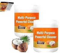 2025 New Multi Purpose Powerful Cleaner for Kitchen,3 in 1 Coconut Oil Cleaning& Polishing Paste,All-Purpose Natural Cleaner Removes Stains for Faucets,Tiles,Oven & Stove Top