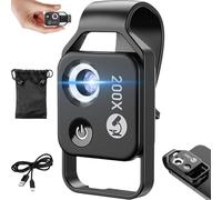2025 New Nano Zoom 200x for iPhone, Pocket Microscope Camera, Nano Zoom Lens for iPhone and Android, Nano Zoom with CPL Lens, Macro Lens for Phones (Black)