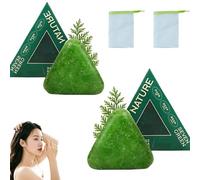 2025 New Nature Triangle Shampoo Bar, Usman Grass Nature Triangle Conditioner Bar, Green Triangles Soap For Hair, For Women And Mens (2Pcs)