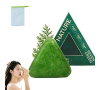 2025 New Nature Triangle Shampoo Bar, Usman Grass Nature Triangle Conditioner Bar, Green Triangles Soap For Hair, For Women And Mens (1Pcs)