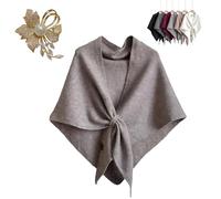 2025 New Pashmina Wraps for Women,Solid Color Wool Blend Shawl,Knitted Shawls and Wraps Cardigan,Soft Comfortable (C)