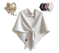 2025 New Pashmina Wraps for Women,Solid Color Wool Blend Shawl,Knitted Shawls and Wraps Cardigan,Soft Comfortable (H)