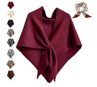 2025 New Pashmina Wraps for Women, Triangle Solid Color Shawl, Women's Solid Color Versatile Pashmina Shawls, Soft, Comfortable and Warm Dailys Wear (A)
