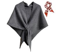 2025 New Pashmina Wraps for Women, Versatile Women’s Solid Color Shawl, Elegant Soft Light Weight for Spring Fall Winter (Dark Gray)