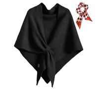 2025 New Pashmina Wraps for Women, Versatile Women’s Solid Color Shawl, Elegant Soft Light Weight for Spring Fall Winter (Black)