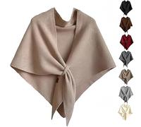 2025 New Pashmina Wraps for Women, Women’s Solid Color Shawl, Stylish Knitted Shawl, Elegant for Autumn Wear (Camel)