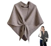 2025 New Pashmina Wraps for Women, Women's Solid Color Shawl, Cardigan Cape Wool, for Woman (Khaki)