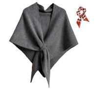 2025 New Pashmina Wraps for Women, Women's Solid Color Shawl, Elegant Comfortable Knitted Sweater Shawl Top (Dark Gray)
