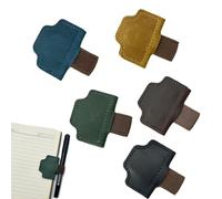 2025 New Personalized Magnetic Leather Pen Holder Bookmark, bookmarks for women, bookmark with pen holder, for Reading Women Book Lovers Travelers Notebook Accessories (5pcs-D)