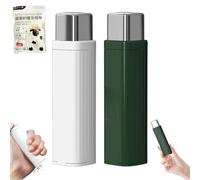 2025 New Portable Floss Dispenser, Automatic Dental Floss Pick Case, Dental Floss Picks Case with 100 Pcs Refillable, Portable Automatic Floss Dispenser, for Travel Family Hotels (Green+white)