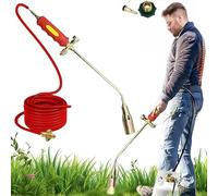 2025 New Propane Torch Weed Burner Kit, Heavy Duty Weed Torch Burner with Turbo Trigger and 900,000 Btu High Output for Garden,Snow Road,Camping Bonfire,Metalworking (Red 1.2m Tube)