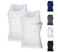 2025 New Shapeluv Tank Top Men, Shaperluv Tank 2.0 Mens Big and Tall, Men's Compression Body Shaper Vest (2Pcs-D,3XL)