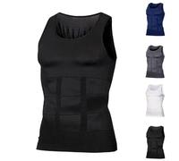 2025 New Tank Top Men, Tank 2.0 Mens Big and Tall, Men's Compression Body Shaper Vest (Black,L)