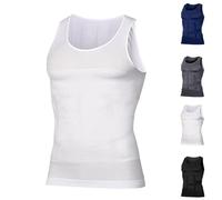 2025 New Tank Top Men, Tank 2.0 Mens Big and Tall, Men's Compression Body Shaper Vest (White,M)