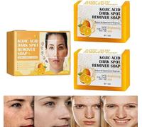 2025 NEW Turmeric Soap +Turmeric Oil,Kojic Acid Soap, Turmeric Soap Bar, Vitamin C Soap Bar, Dark Spot Removal, Gentle Soap for Acne, Blackheads, Deep Cleansing for Face and Body (2pcs,soap)