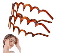 2025 New U Shape Fashion Tooth Hair Comb Headband, High Cranium Head Bands for Women's Hair, Reversible Korean Headbands with Teeth, Wavy Teeth Hairs Hoop, for Women Girls (2B)
