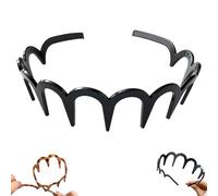 2025 New U Shape Fashion Tooth Hair Comb Headband, High Cranium Head Bands for Women's Hair, Upgrade Zig Zag Headbands for Women Gifts for Teen Girls (Black)