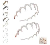 2025 New U Shape Fashion Tooth Hair Comb Headband, Tortoise Shell Headband with Teeth, High Cranium Head Bands, Zig Zag Headbands for Women, Girls Hair Accessory Styling (2pcs-5)