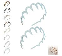 2025 New U Shape Fashion Tooth Hair Comb Headband, Tortoise Shell Headband with Teeth, High Cranium Head Bands, Zig Zag Headbands for Women, Girls Hair Accessory Styling (2pcs-4)