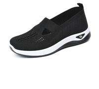 2025 New Women's Woven Orthopedic Breathable Soft Shoes Go Walking Slip on Foam Shoes Hands Free Slip in Sneakers Arch Support (G,38)