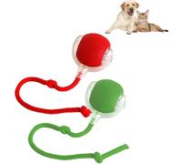 2025 Nueva Bola De Perro De Perro Interactiva, New Jugguete Electro Con Carga Usb, Juguetes Interactivos Para Gatos Toyes Automáticos Para Perros Autónomos, 360° Smart Automatic (Rojo + Verde)