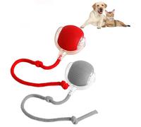 2025 Nueva Bola De Perro De Perro Interactiva, New Jugguete Electro Con Carga Usb, Juguetes Interactivos Para Gatos Toyes Automáticos Para Perros Autónomos, 360° Smart Automatic (Rojo + Gris)